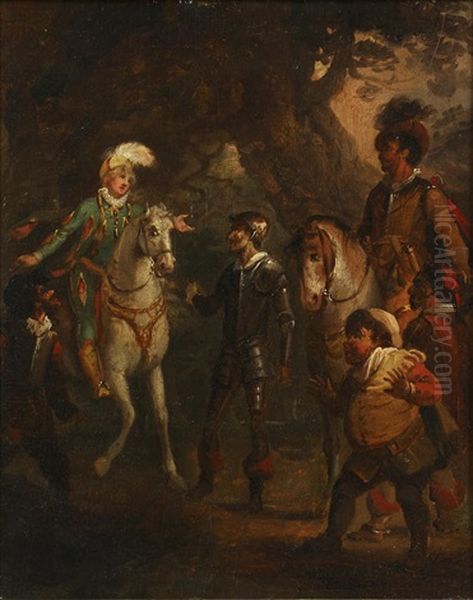 Don Quixote And Sancho Panza by Edward Bird