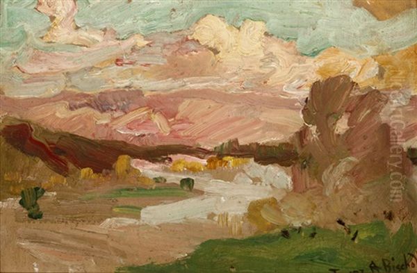 River Valley, Late Afternoon by Franz Arthur Bischoff