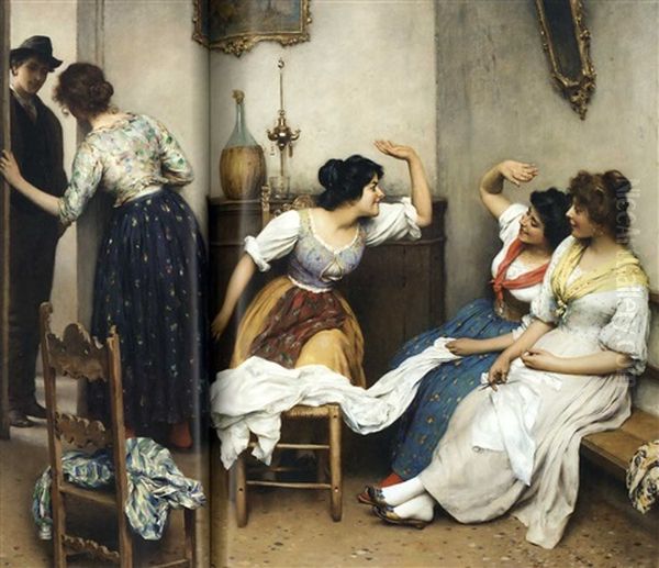 The New Suitor by Eugen von Blaas