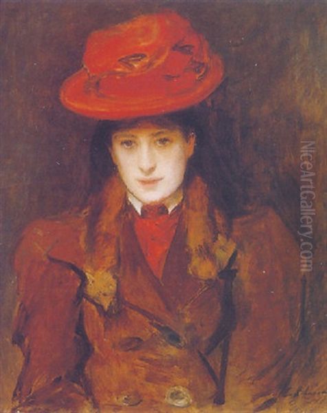 Portrait De Mademoiselle Bertha Capel by Jacques-Emile Blanche