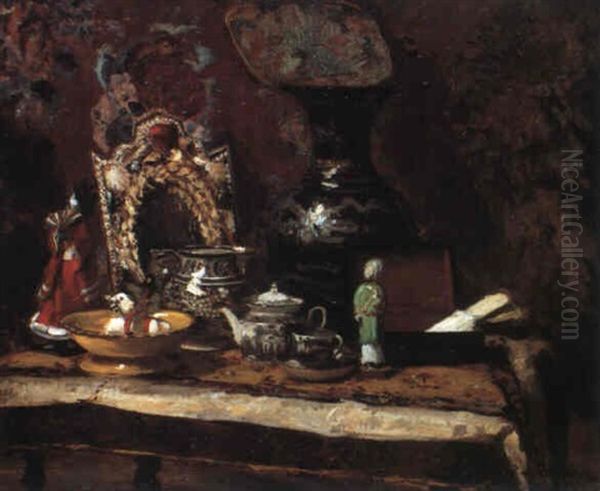 Nature Morte Au Decor Japonais by Jacques-Emile Blanche