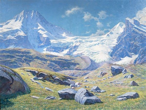 Paysage Alpin Avec Le Breithorn, Tschingelhorn Et Breithorngletscher by Jules Blancpain