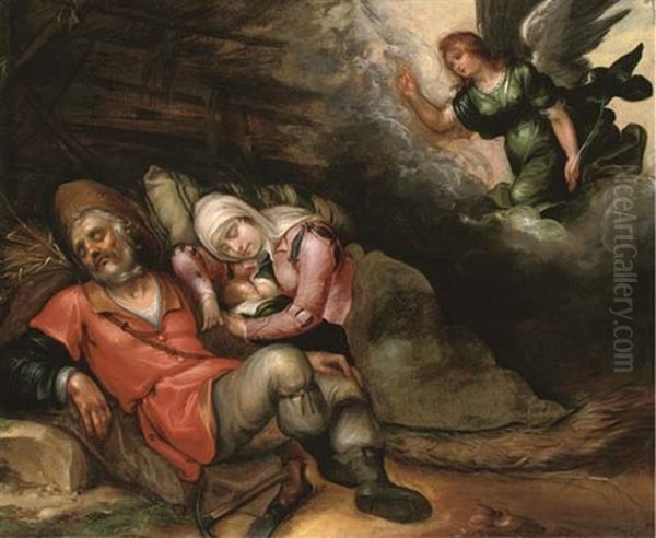 The Rest On The Flight Into Egypt by Adrien Bloemaert