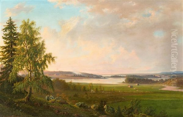 Idyllic Landscape by Albert Blombergsson