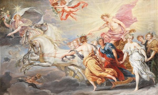 Apollo On His Sun Chariot by Jan Boeckhorst