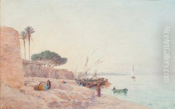 Paysage Au Bord Du Nil by Emile Boivin