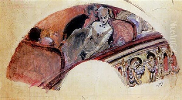 A Teatro by Giovanni Boldini