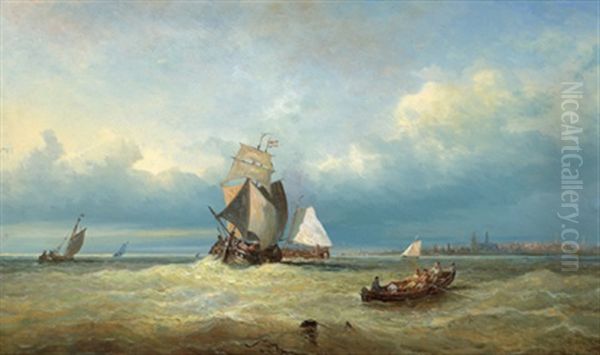 Ansicht Der Stadt Harlingen An Der Zudersee by Elias Pieter van Bommel