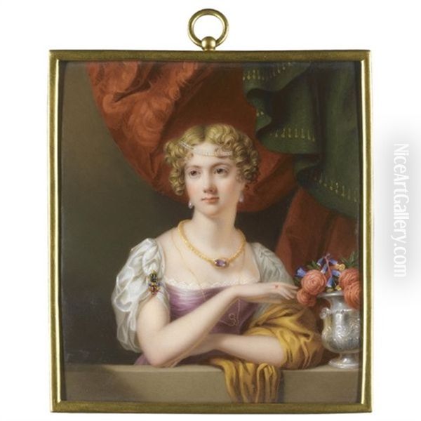 Portrait Of Lady Georgiana Charlotte Quin by Henry-Pierce Bone