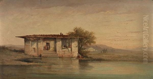 Maison Au Bord De L'eau by Ferdinand Bonheur