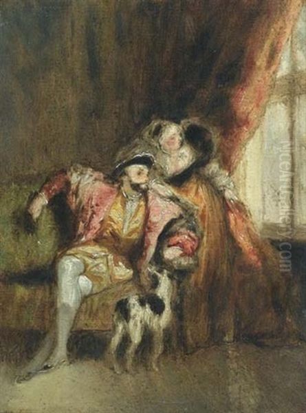 Francois I Und Diane Von Poitiers by Richard Parkes Bonington