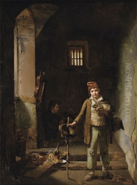 La Chambre A Coucher Des Petits Savoyards Ou Les Petits Montreurs De Marmotte by Claude Bonnefond