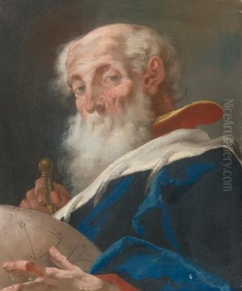 Portrait Of An Astronomer, Half-length by Mattia Bortoloni