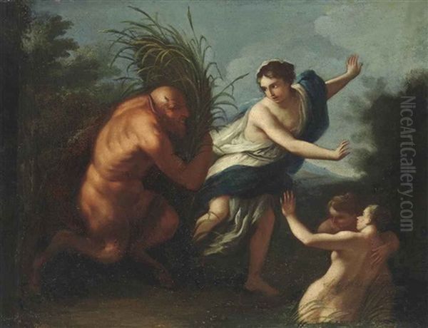 Pan And Syrinx by Louis de Boulogne the Younger