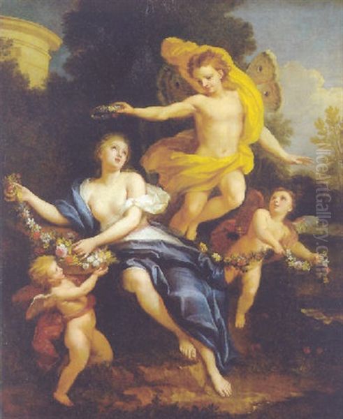 Zephyr Crowning Flora by Louis de Boulogne the Younger