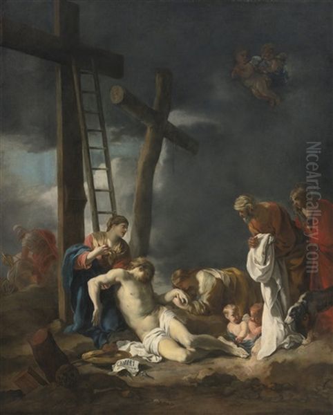 The Deposition From The Cross by Sebastien Bourdon