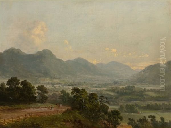 Extensive Landscape With Broad Valley And Distant Mountains by Dewitt Clinton Boutelle