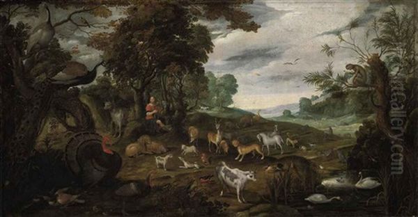 Orpheus Charming The Animals by Frederick Bouttats the Younger