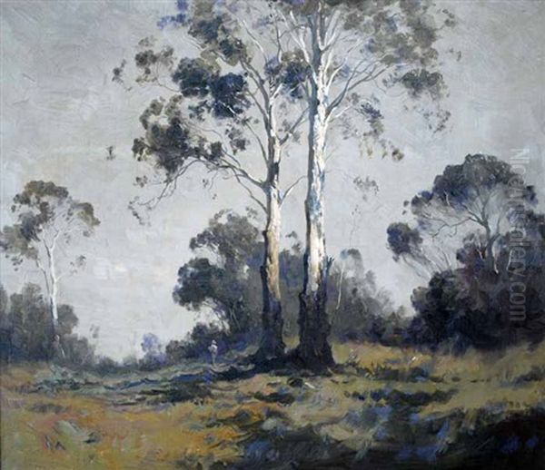 Ghost Gums And Figure by Theodore Penleigh Boyd