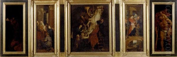 The Descent From The Cross by Ferdinand de Braekeleer the Elder