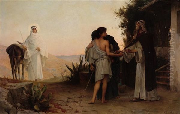 The Blessing Of Jacob by Alfred Henri Bramtot