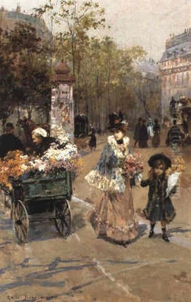 Parisian Street Scene by Carlo Brancaccio