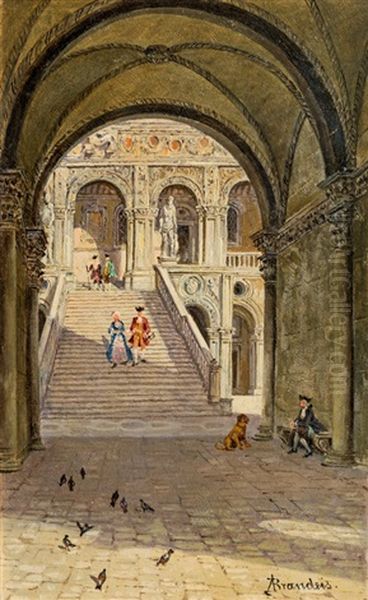 Venedig, Treppe Der Giganten Im Dogenpalast by Antonietta Brandeis