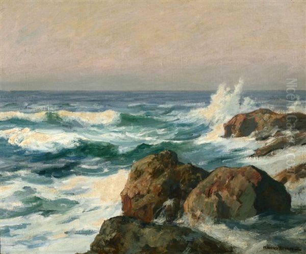 Marine Coastal, Crashing Waves by Maurice Braun