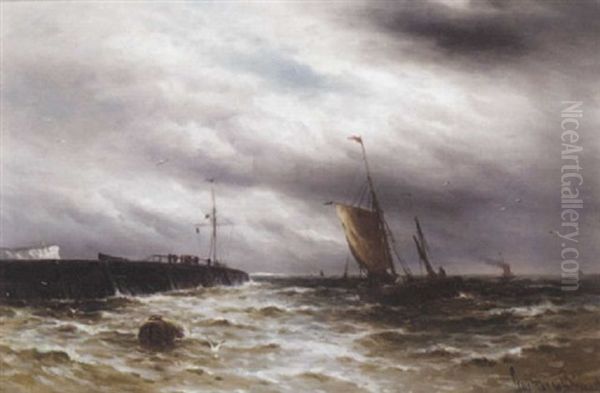 Running Out Of Harbour by Gustave de Breanski