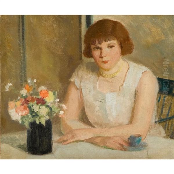 Girl At Table by Rae Sloan Bredin