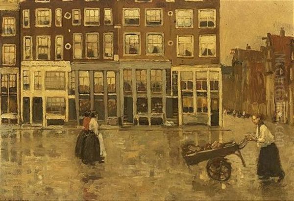 A View Of The Leidseplein, Amsterdam (incl. 2 Volume Catalogue) by George Hendrik Breitner