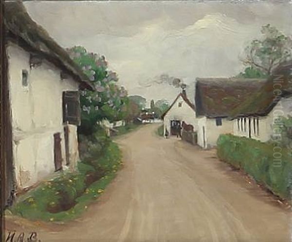 Village Street, Summer Time by Hans Andersen Brendekilde