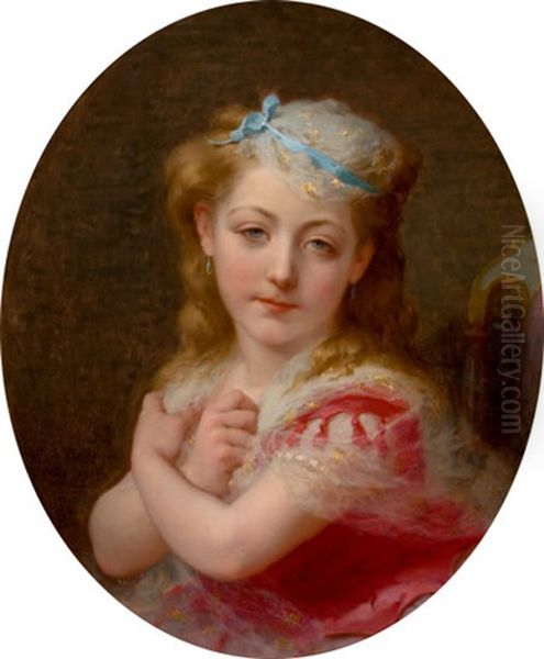 Portrait Of A Young Girl by Frederick Arthur Bridgman