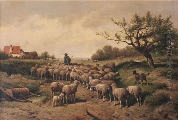 Shepherd Leading His Flock by Felix Saturnin Brissot de Warville