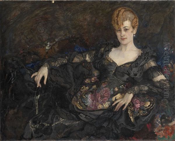 Portrait Of A Lady by Isaak Izrailevich Brodsky