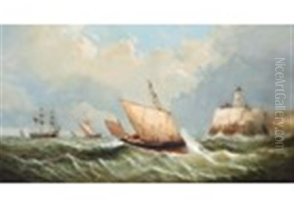 Off Ramsgate Pier by William (of Ramsgate) Broome