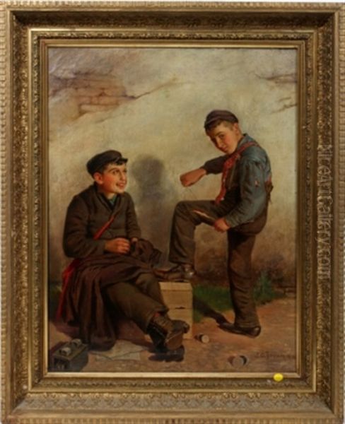 Two Bootblacks by John George Brown