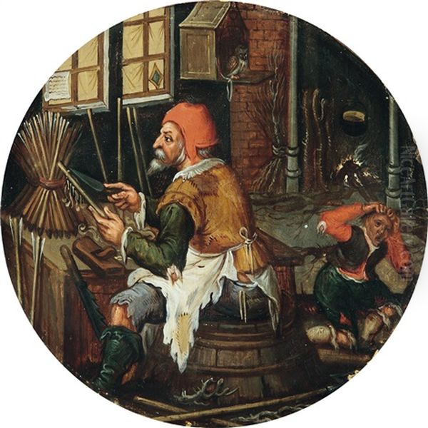 Der Pfeilschnitzer by Pieter Brueghel the Younger