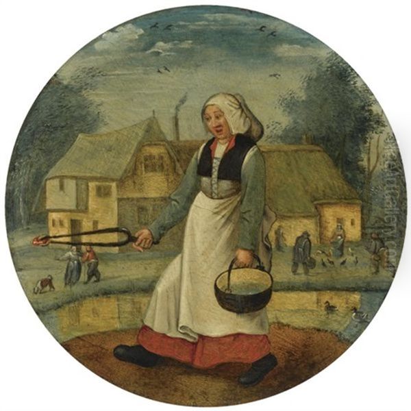 Proverb: To Carry Fire In One Hand And Water In The Other by Pieter Brueghel the Younger