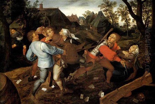 La Rixe De Jeu Entre Paysans by Pieter Brueghel the Younger