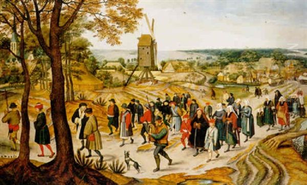 A Wedding Procession by Pieter Brueghel the Younger