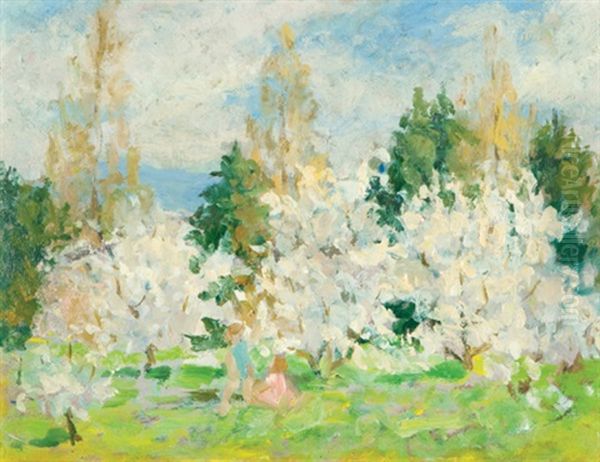 Children In The Orchard by Rupert Bunny