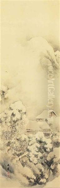 Landscape In Snow by Shiokawa (Shion) Bunrin