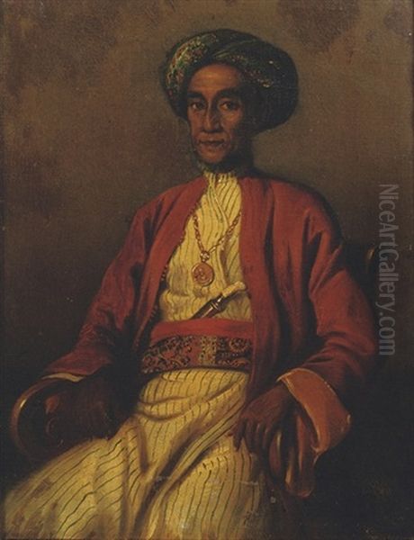 A Portrait Of Pangeran Sjarif Alkadri by Raden Saleh Sarief Bustaman