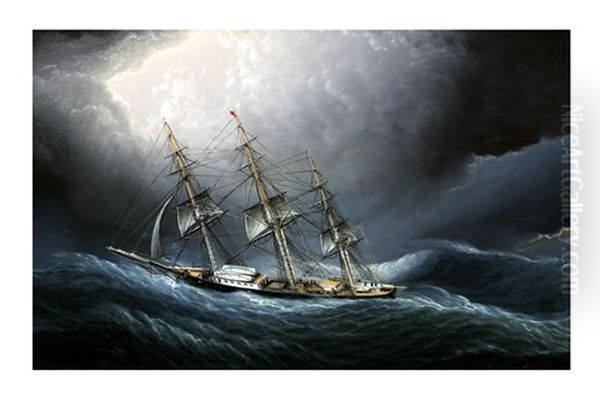 Clipper Ship At Cape Horn by James Edward Buttersworth