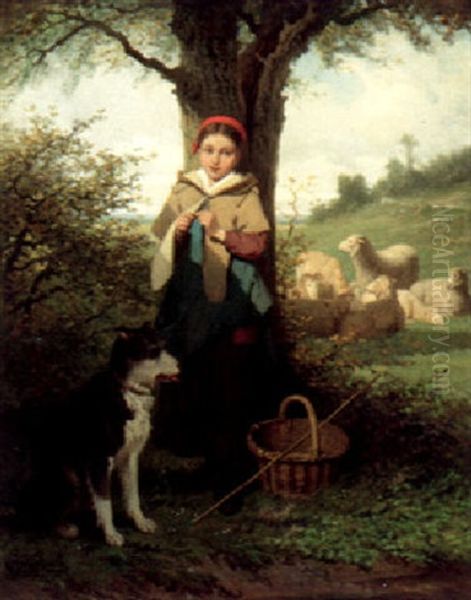 The Shepherdess by Louis Simon Cabaillot Lassalle