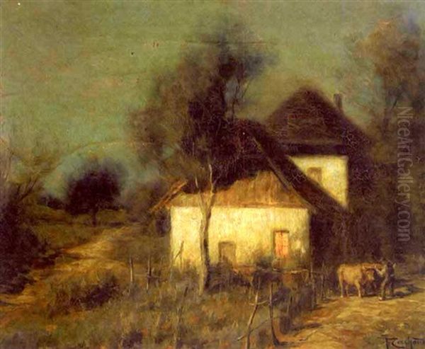 Farm Nocturne by Francois Charles Cachoud