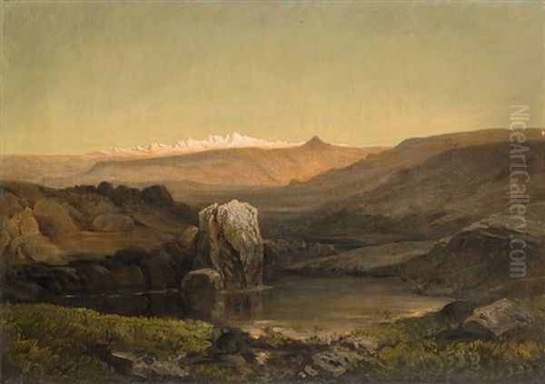 <la Solitude Au Pied Des Alpes> by Alexandre Calame