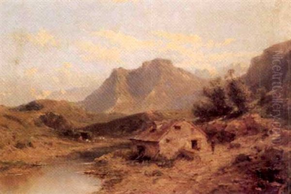 Mountain Landscape With River by John (Giovanni) Califano