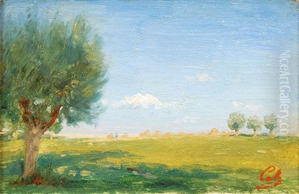 Summer Landscape by Adolphe Felix Cals